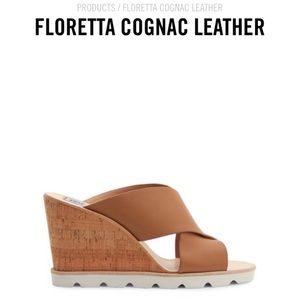 Steve Madden Floretta Cognac Leather Wedge